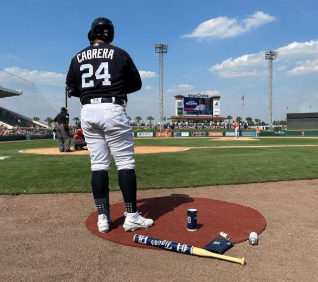 Miguel Cabrera conectó su primer jonrón del Spring Training (Video)