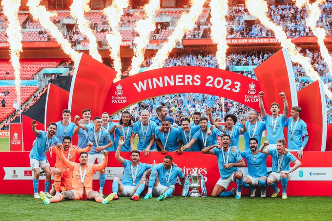 El Manchester City ya alcanzó el doblete al coronarse en la FA Cup (+Video)