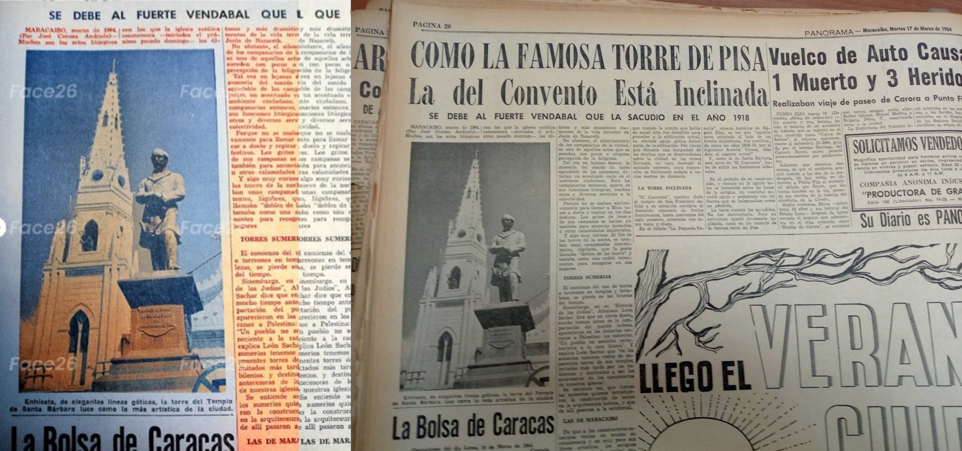En Maracaibo hay una torre levemente inclinada como la de Pizza