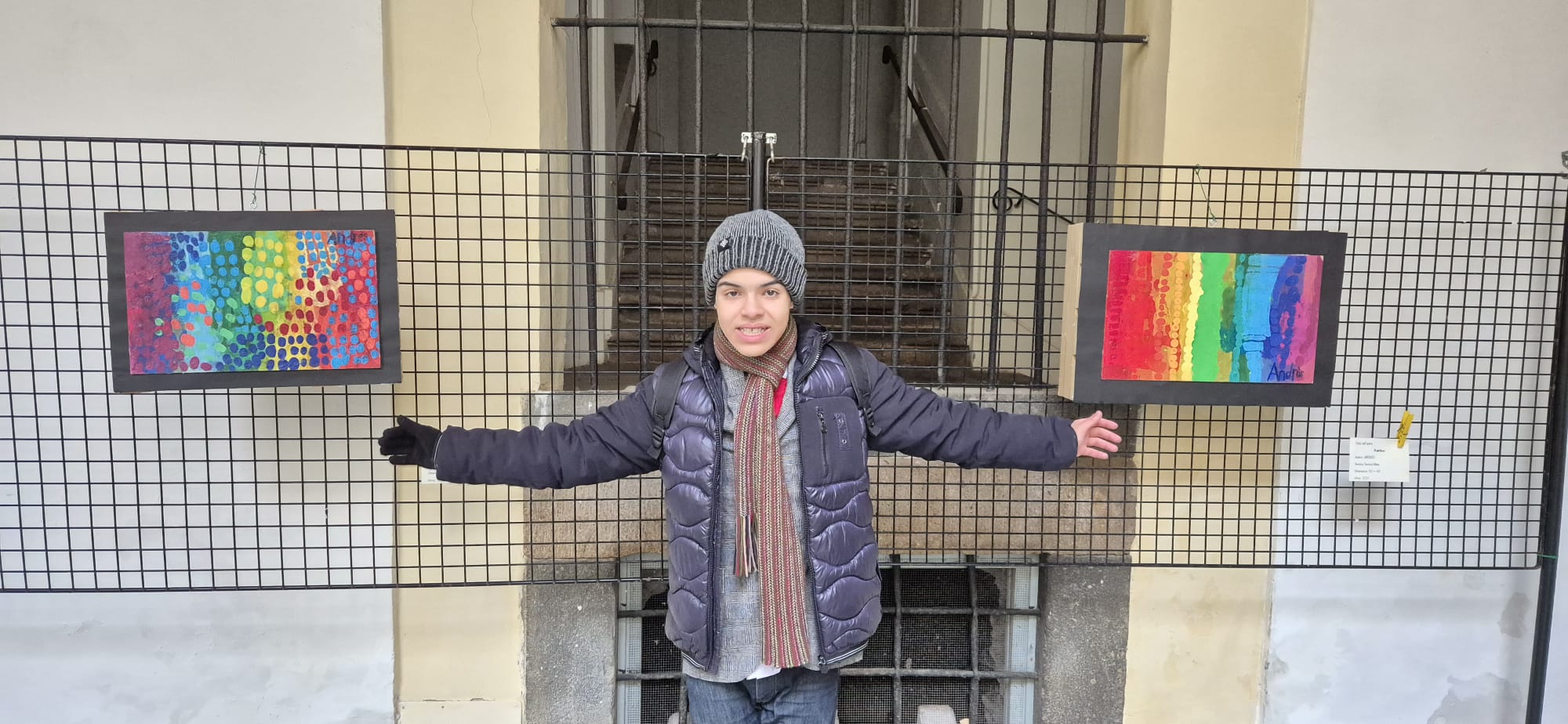 El colorido arte de Andrés, el zuliano con TEA que triunfa en Italia: Expondrá más de 50 obras en el museo cívico de Bracciano este 8 y 12-Dic