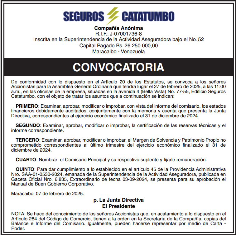 seguros catatumbo