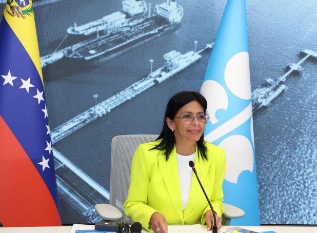 "Responsabilizo a la ExxonMobil si algo pasa en Venezuela": Delcy Rodríguez