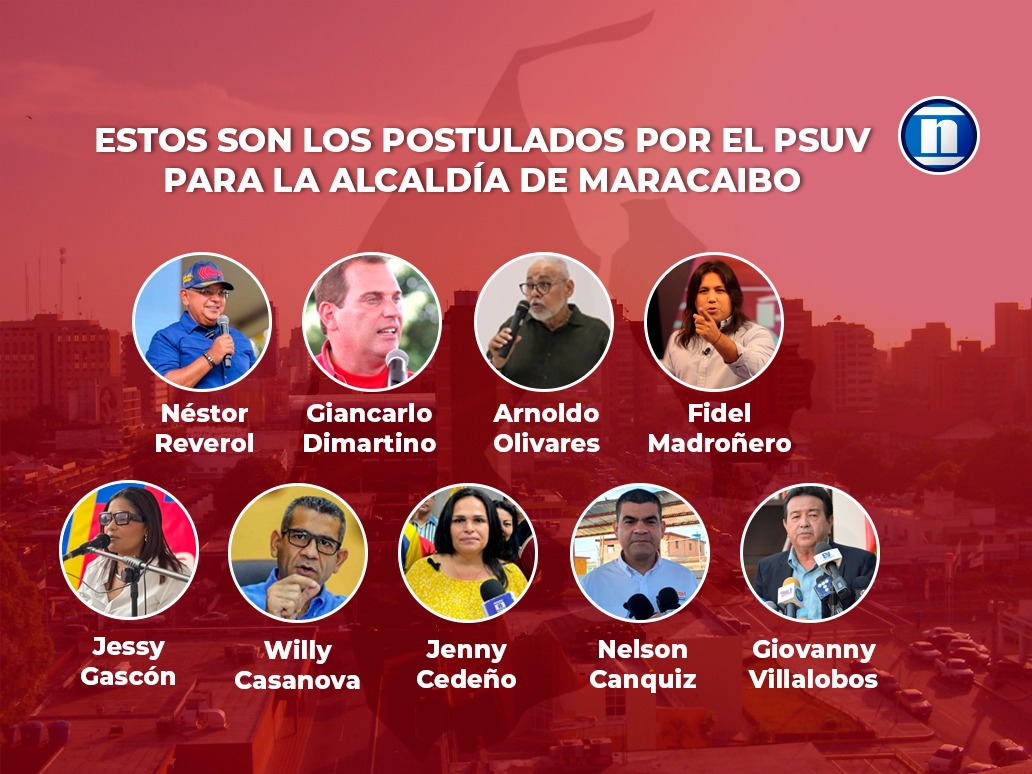 Estos son los postulados por el PSUV para la Alcaldía de Maracaibo