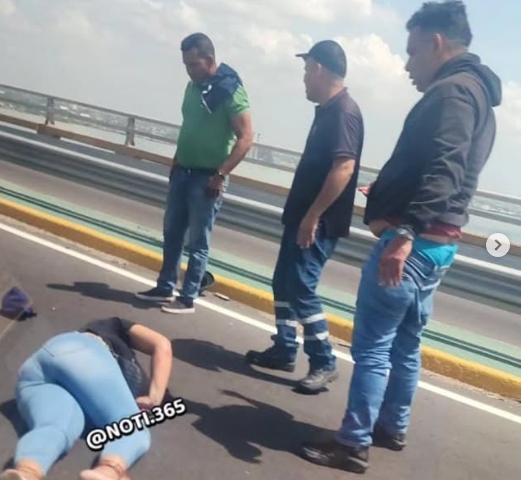 Accidente vial en el Puente sobre el Lago de Maracaibo