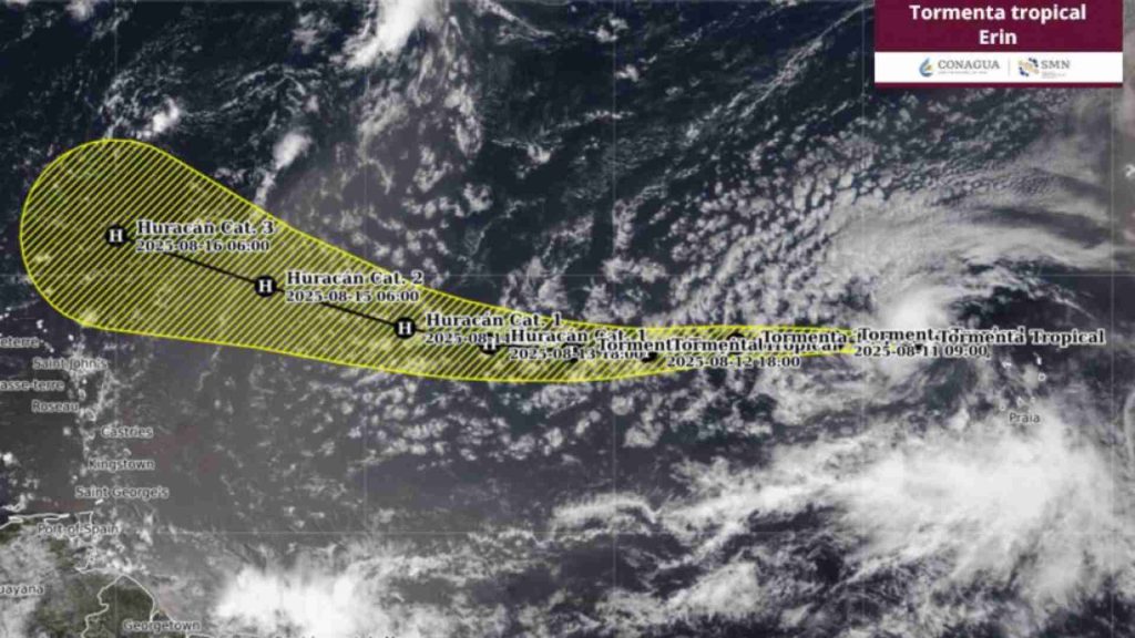 Tormenta tropical ‘Erin’ se convierte en el primer huracán de la temporada del Atlántico