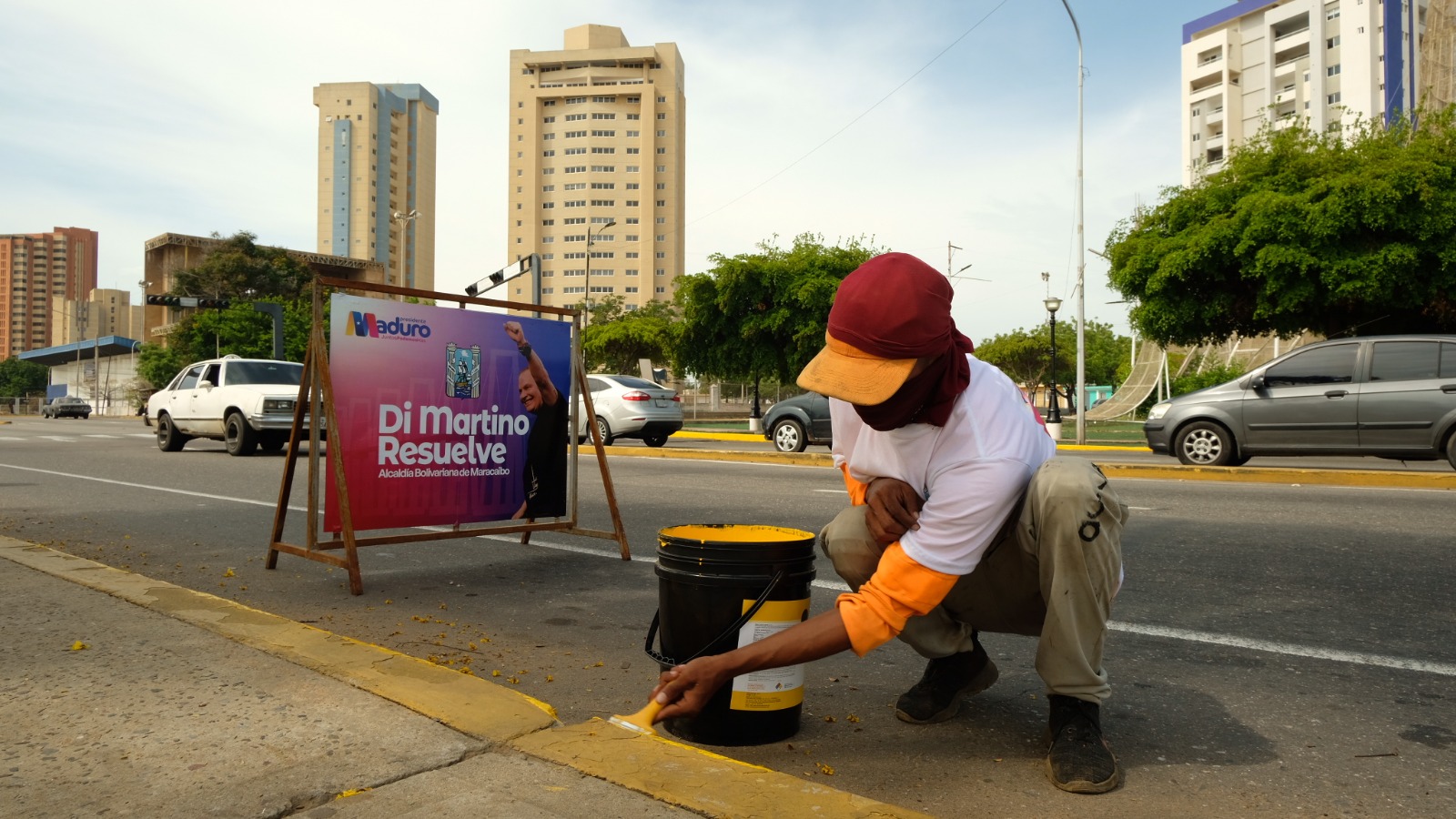 Intervención de la ciudad sigue con fuerza: Asfaltado, demarcación y pintura de brocales