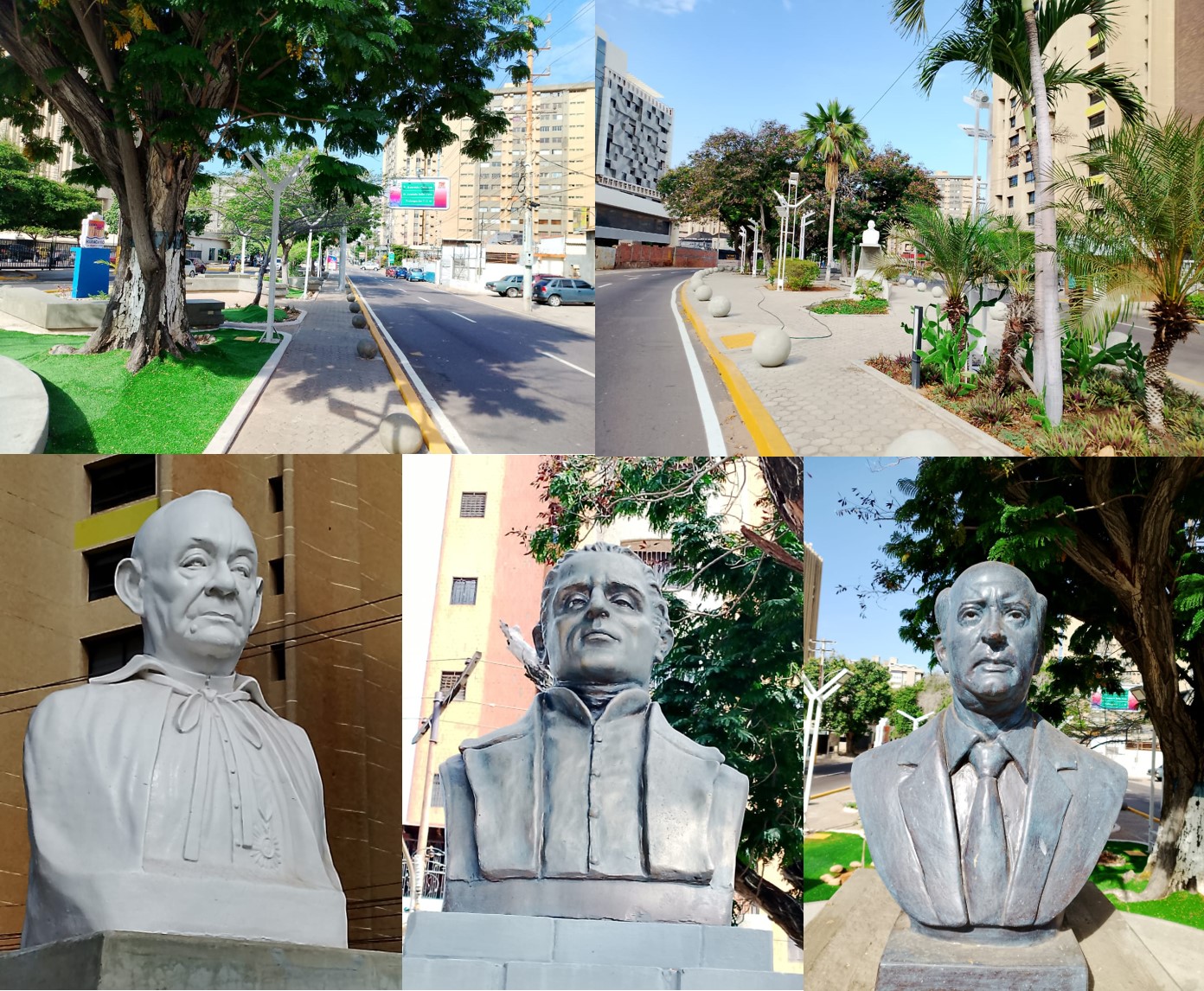 Las tres plazas seguidas de Cecilio Acosta que son una belleza