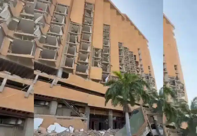 Así quedó el Hotel Marriott de Playa Grande en La Guaira