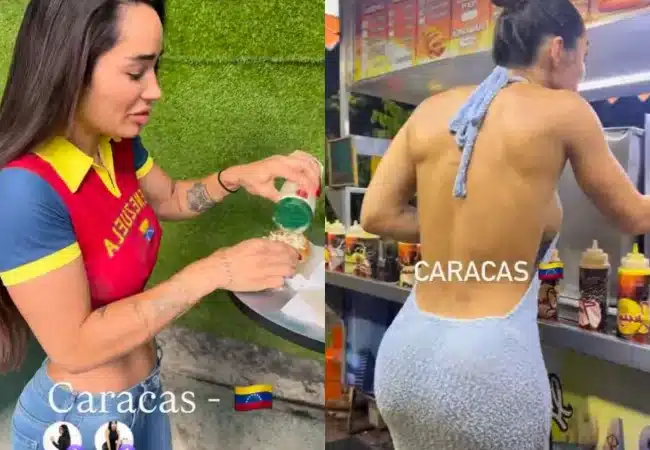 Brú Luccas de visita en Venezuela acabó con los perros calientes