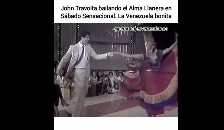 El momento histórico en que John Travolta bailó el Alma Llanera en la televisión venezolana