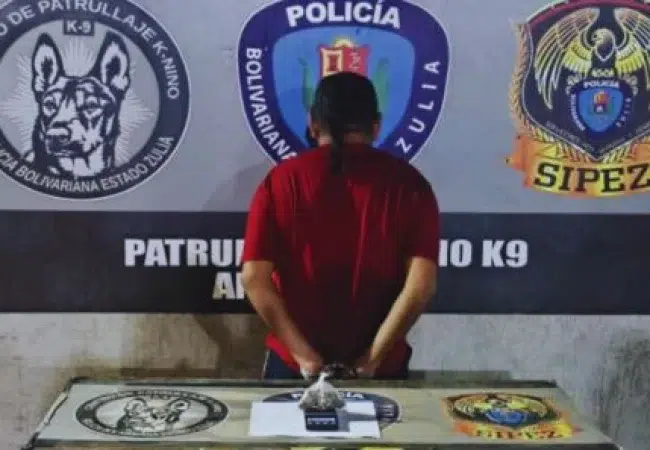 Capturado con presunta marihuana en el barrio Alfredo Sadel