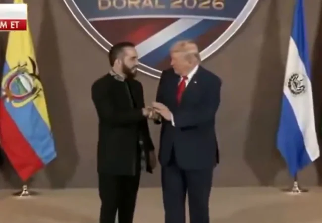 Donald Trump recibe a Nayib Bukele en la Oficina Oval de la Casa Blanca