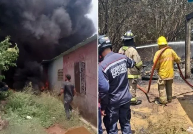 Vecinos rescatan a dos niños durante voraz incendio en el sector 26 de julio de Cabimas