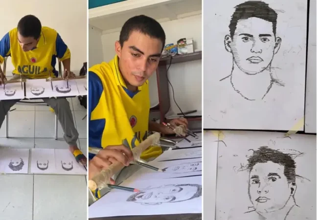 Javy Arts: el joven cartagenero que desafía los límites del arte al dibujar con manos y pies en simultáneo