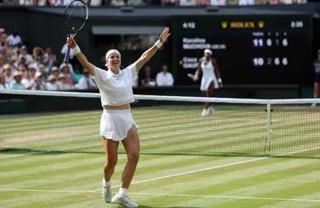 Muchova salvó un ‘match point’ ante Gauff y es finalista de Wimbledon